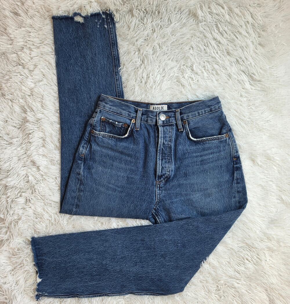 Agolde Riley High Rise Straight Crop Jeans Veto 26 / 2